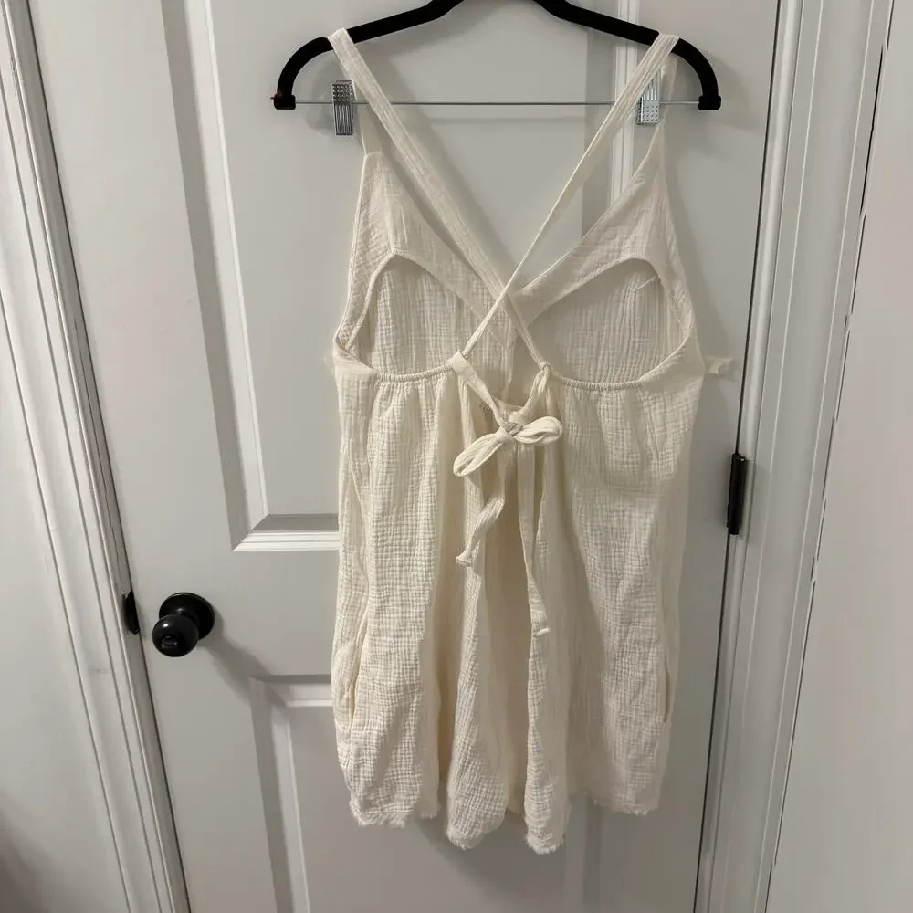 NWOT $148 SELF CONTRAST Gauzy Textured Romper Large